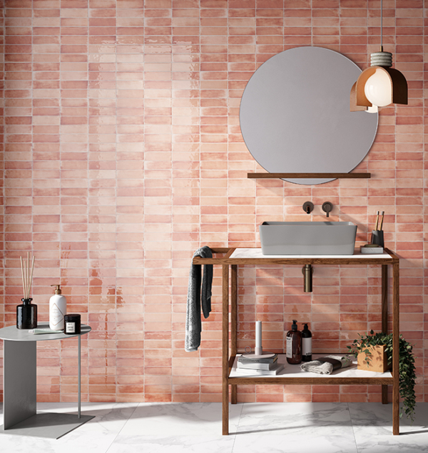 Ambiente due Marmo Apuano Honed 60x60 Tbrick Apricot Glossy
