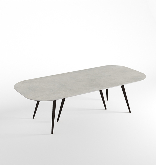 Tavolo Vitruvio size 01 beton Grey matt e rovere scuro