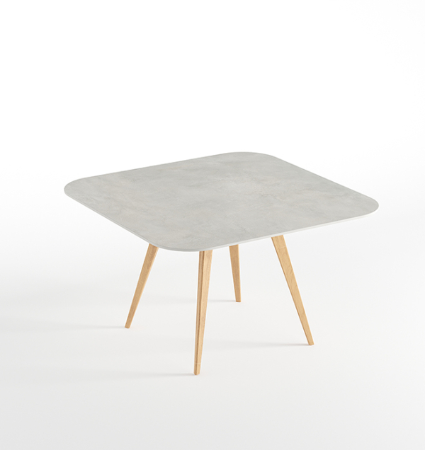 Tavolo Bramante size 01 beton Grey matt e rovere chiaro