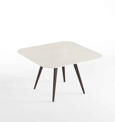 Tavolo Bramante size 01 beton Ivory matt e rovere scuro